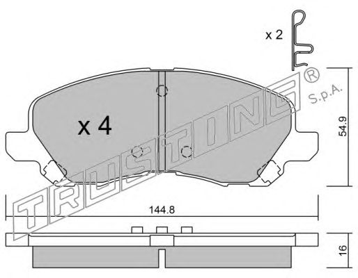 Гальмівні колодки TRUSTING 497.0