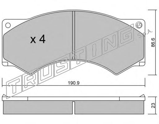 Тормозные колодки TRUSTING 595.0