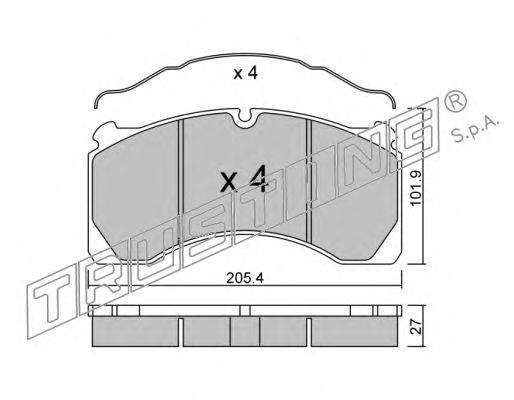 Гальмівні колодки TRUSTING 619.0