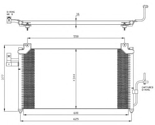 Радиатор кондиционера NRF 35356