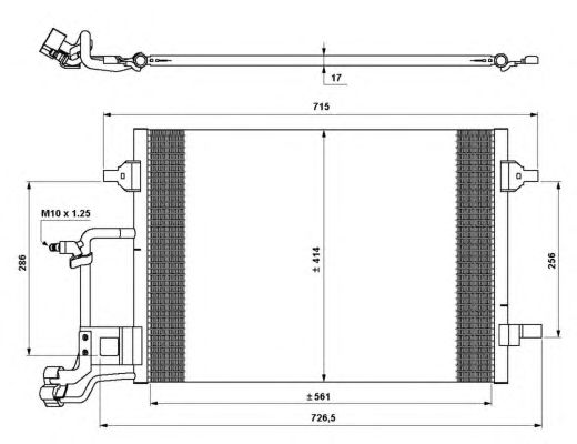 Радиатор кондиционера NRF 35642