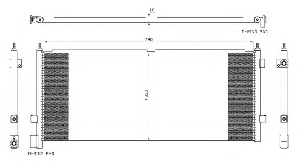 Радіатор кондиціонера NRF 35891