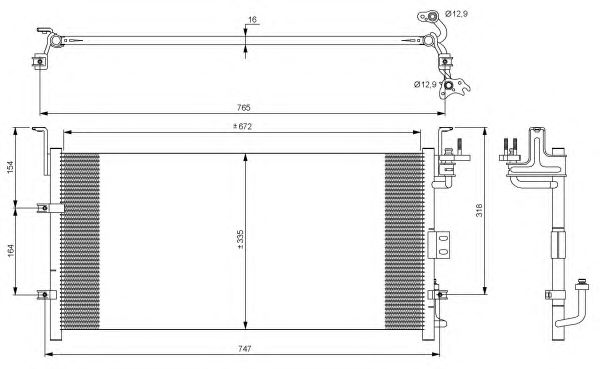 Радиатор кондиционера NRF 35917