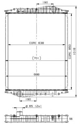 Радиатор, охлаждение двигателя NRF 509887
