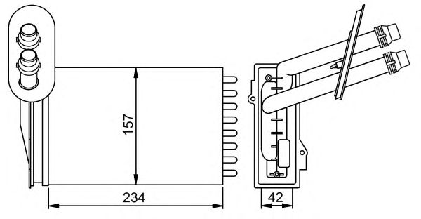 Радиатор отопителя NRF 53402