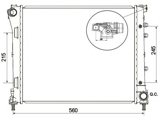 Радиатор, охлаждение двигателя NRF 53525