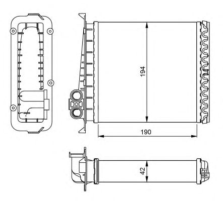 Радиатор отопителя NRF 54284