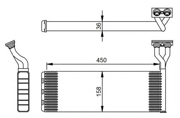 Радиатор отопителя NRF 54285