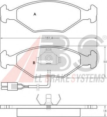 Тормозные колодки A.B.S. 36187