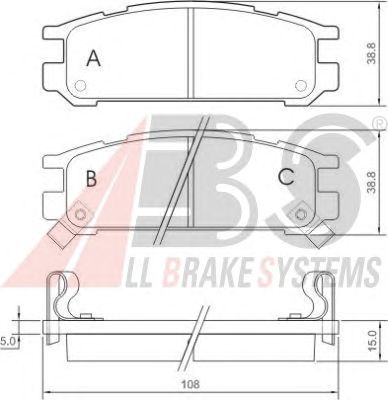 Тормозные колодки A.B.S. 36721