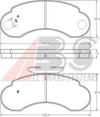 Тормозные колодки A.B.S. 36828