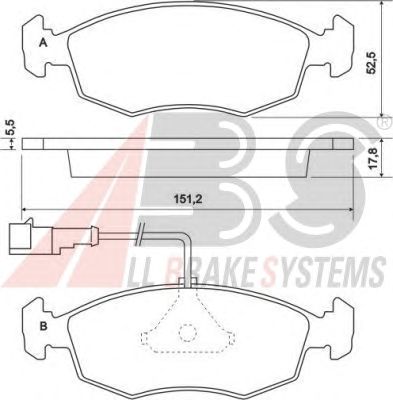 Тормозные колодки A.B.S. 36947
