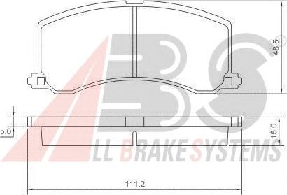 Тормозные колодки A.B.S. 36960