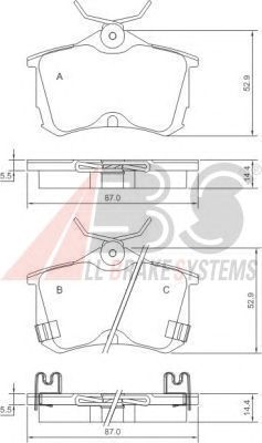 Тормозные колодки A.B.S. 37175