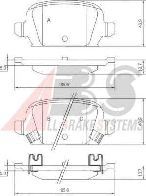Тормозные колодки A.B.S. 37212