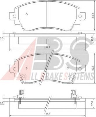 Тормозные колодки A.B.S. 37269