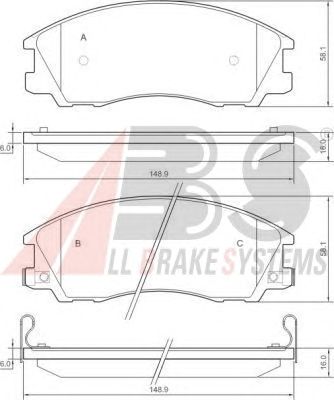 Тормозные колодки A.B.S. 37323