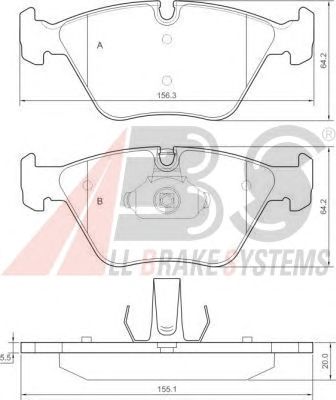 Тормозные колодки A.B.S. 37374