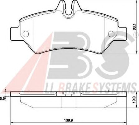 Гальмівні колодки A.B.S. 37555