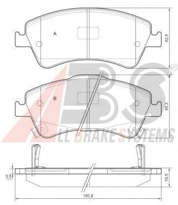 Тормозные колодки A.B.S. 37615