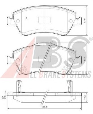 Тормозные колодки A.B.S. 37620