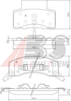 Тормозные колодки A.B.S. 38459