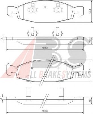 Тормозные колодки A.B.S. 38790