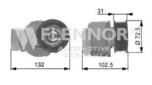 Натяжной ролик поликлинового ремня FLENNOR FS23903