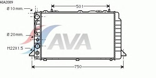 Радиатор, охлаждение двигателя AVA QUALITY COOLING AIA2089