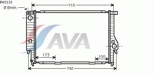 Радиатор, охлаждение двигателя AVA QUALITY COOLING BW2133