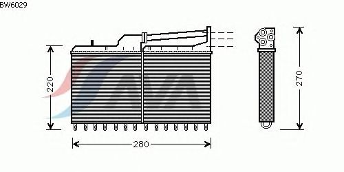 Радиатор отопителя AVA QUALITY COOLING BW6029