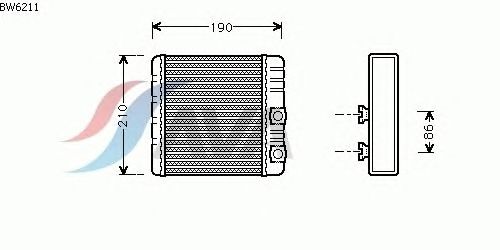 Радиатор отопителя AVA QUALITY COOLING BW6211