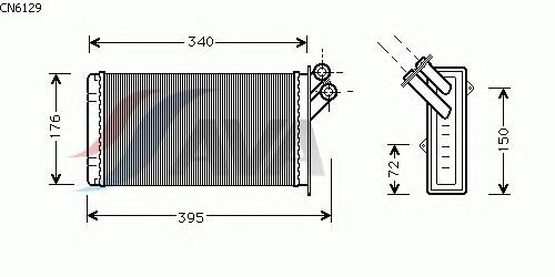 Радиатор отопителя AVA QUALITY COOLING CN6129