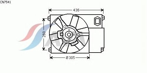 Вентилятор охлаждения AVA QUALITY COOLING CN7541