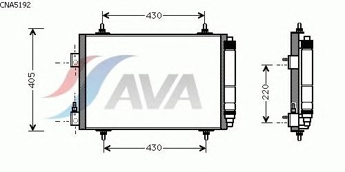 Радиатор кондиционера AVA QUALITY COOLING CNA5192