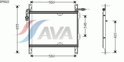 Радиатор кондиционера AVA QUALITY COOLING DF5022
