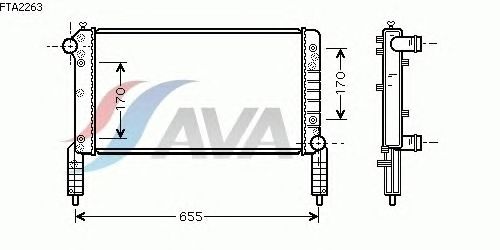 Радиатор, охлаждение двигателя AVA QUALITY COOLING FTA2263