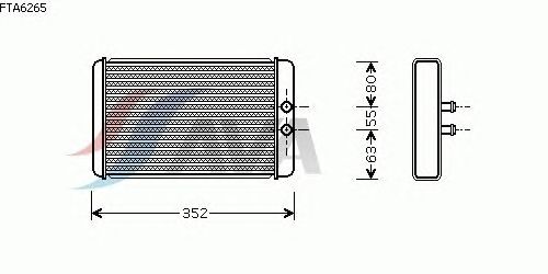 Радиатор отопителя AVA QUALITY COOLING FTA6265