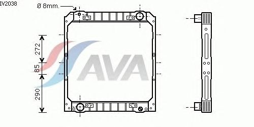 Радиатор, охлаждение двигателя AVA QUALITY COOLING IV2038