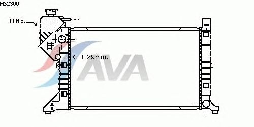 Радиатор, охлаждение двигателя AVA QUALITY COOLING MS2300