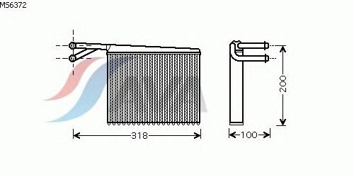Радиатор отопителя AVA QUALITY COOLING MS6372