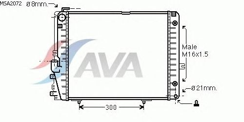Радиатор, охлаждение двигателя AVA QUALITY COOLING MSA2072