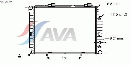 Радиатор, охлаждение двигателя AVA QUALITY COOLING MSA2189