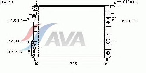 Радиатор, охлаждение двигателя AVA QUALITY COOLING OLA2193