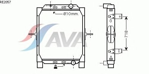 Радіатор, охолодження двигуна AVA QUALITY COOLING RE2057