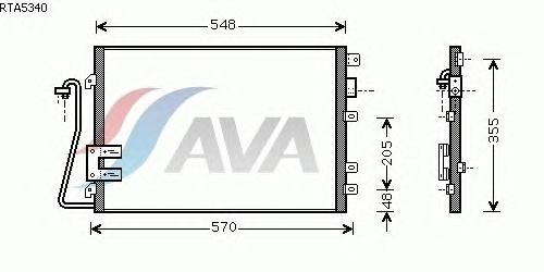 Радиатор кондиционера AVA QUALITY COOLING RTA5340