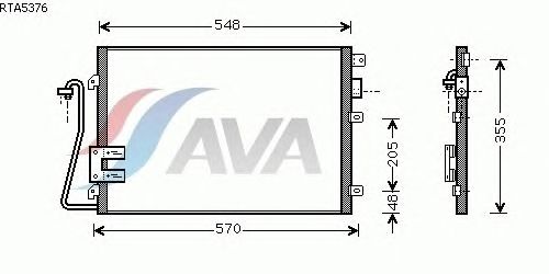 Радиатор кондиционера AVA QUALITY COOLING RTA5376