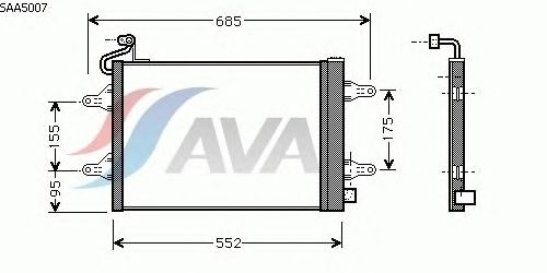 Радиатор кондиционера AVA QUALITY COOLING SAA5007
