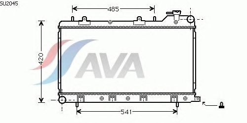 Радиатор, охлаждение двигателя AVA QUALITY COOLING SU2045