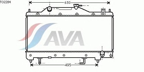 Радиатор, охлаждение двигателя AVA QUALITY COOLING TO2284